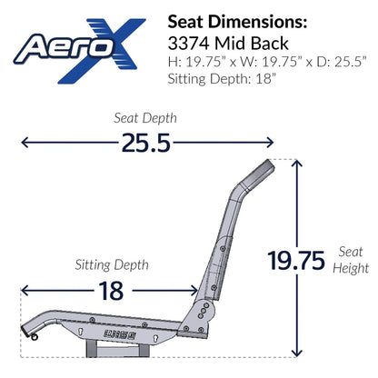 Suncoast Marine and Auto offers Wise 3374 Aero X seat dimensions