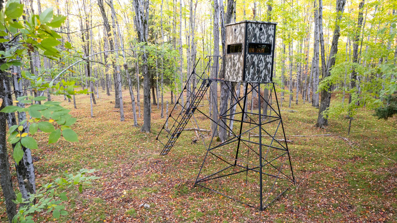 Suncoast Marine and Auto offers ORION HUNTING PRODUCTS Elevated Deer Blind Stand with 15ft Stairs (TWR1002015)