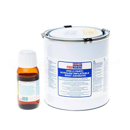 Polymarine 2-Part CSM (Hypalon) Adhesive Features: Solvent-based polychloroprene rubber adhesive provides high-strength bond when used with A3695B curing agent