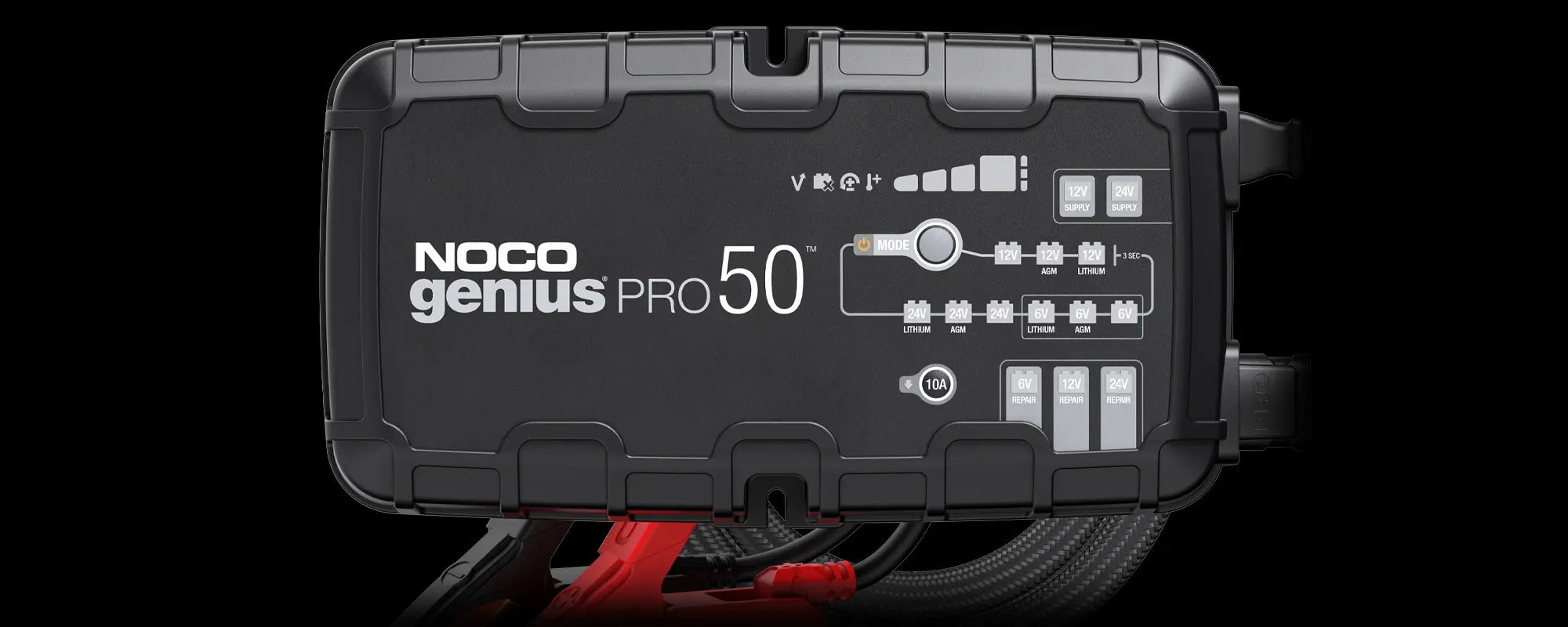 Suncoast Marine Supply offers NOCO GENIUSPRO50 Smart Car Battery Charger/Portable Car Charger