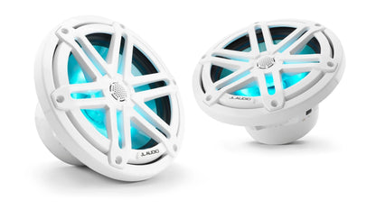 Suncoast offers JL Audio 7.7" Marine Coaxial Speakers, White Sport Grilles with RGB LED Lighting (M3-770X-S-Gw-i) (010-03069-00)