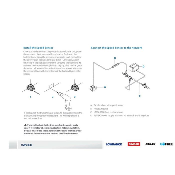 Suncoast Marine and Auto offers Navico Speed Sensor - Transom Mount [000-11519-001]