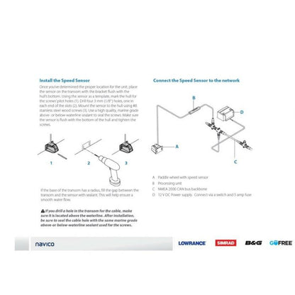 Suncoast Marine and Auto offers Navico Speed Sensor - Transom Mount [000-11519-001]