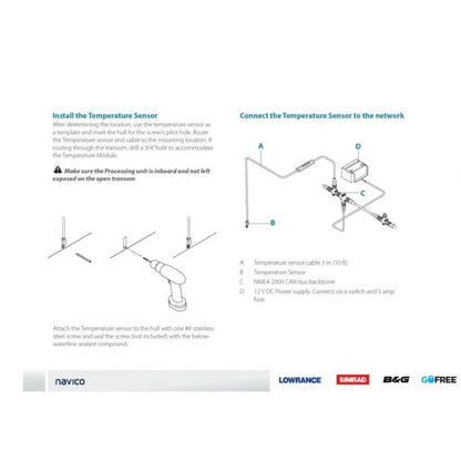 Suncoast Marine and Auto offers Navico EP-80R Temperature Sensor - NMEA2000 - Transom Mount [000-11520-001]