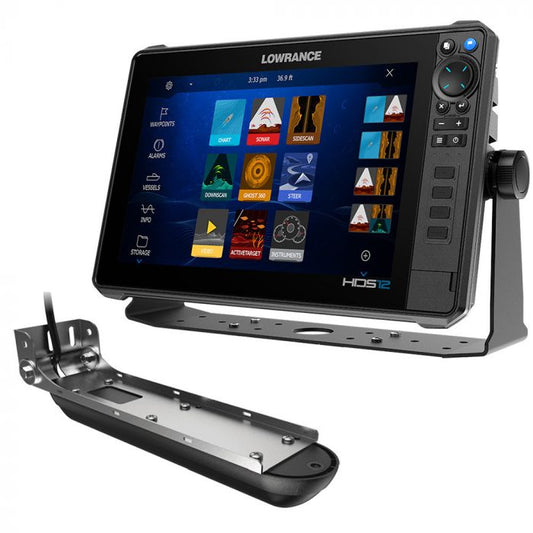 Lowrance HDS PRO 12 w/Preloaded C-MAP DISCOVER OnBoard  Active Imaging 3-in-1 Transom Mount Transducer (000-16521-001)