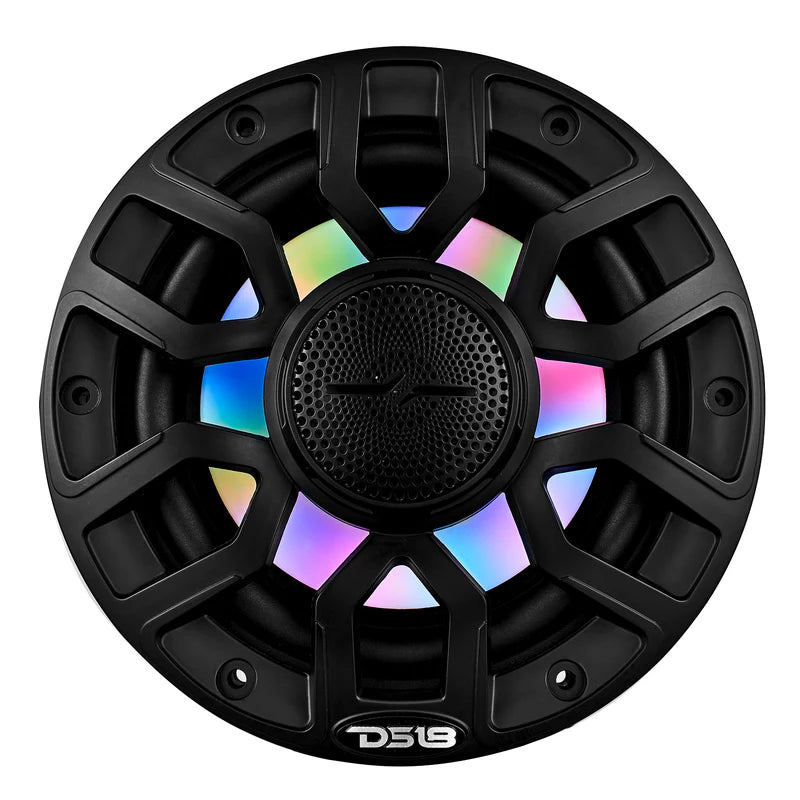 Suncoast Marine Supply offers DS18 NXL-IQ6/BK 6.5" 2-Way Marine Speakers w/ RGB LED