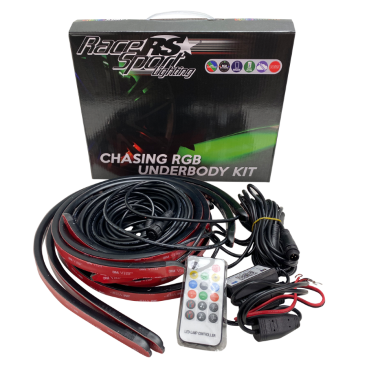 Suncoast Marine and Auto offers Race Sport Lighting RGB Chasing 6-Pc Underbody LED Kit | ColorSMART App (RSUCACS)