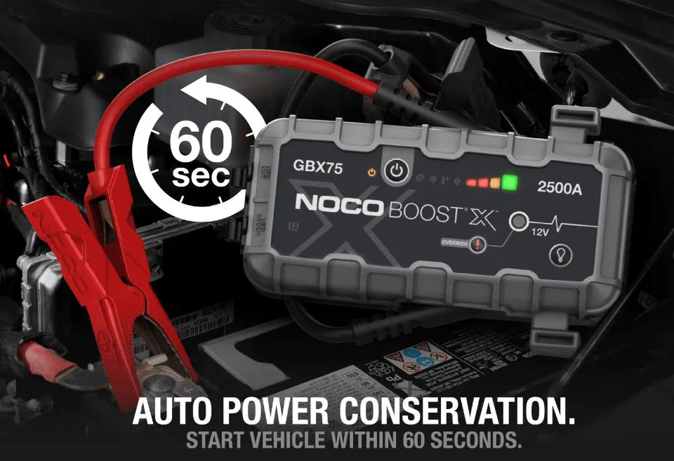 Suncoast Marine and Auto offers NOCO Boost X 2500A 12V UltraSafe Portable Lithium Jump Starter and Cables GBX75