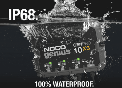 NOCO Genius Onboard Waterproof Marine Battery Charger 30 Amp, 12V, 3-Bank GENPRO10X3 - Suncoast Marine & Auto Supply 