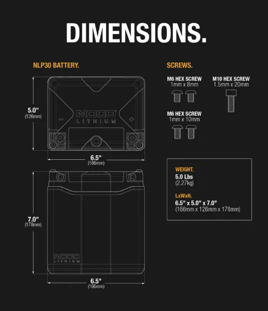 Suncoast Marine and Auto offers NOCO Lithium 12V Lithium Powersport Battery Group 30 battery 8Ah 700amps NLP30