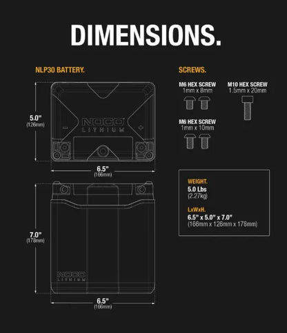 Suncoast Marine and Auto offers NOCO Lithium 12V Lithium Powersport Battery Group 30 battery 8Ah 700amps NLP30