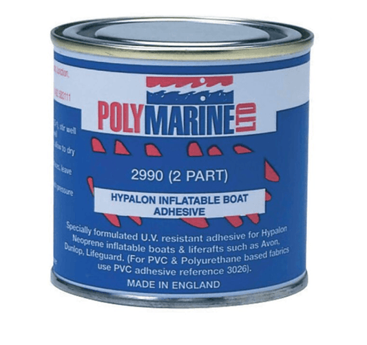 Suncoast Marine and Auto offers POLY MARINE 2-Part Hypalon Inflatable Boat Adhesive, 250mL & Bottle of Hardener (354415)