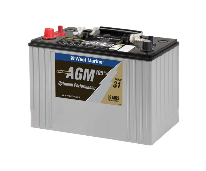 Suncoast Marine and Auto offers WEST MARINE Group 31 Dual-Purpose AGM Battery, 105 Amp Hours WM8A31DTM