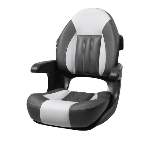 Suncoast Marine and Auto offers Tempress ProBax® Captain's Series Turning Boat Seat with Arms, Charcoal & Gray (68352)