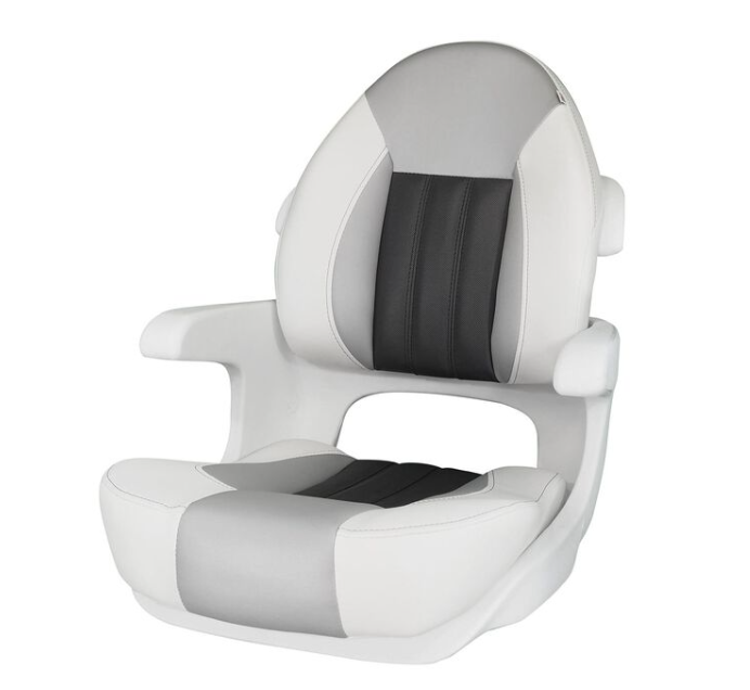 Suncoast Marine and Auto offers Tempress ProBax® Captain Boat Seat with Arms, White & Gray (68355)