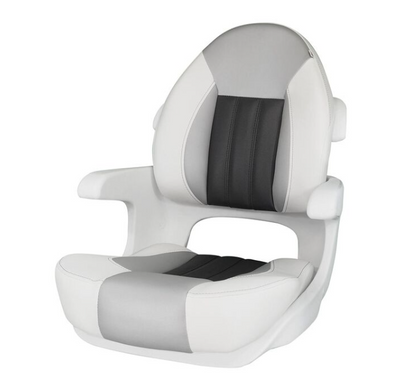 Suncoast Marine and Auto offers Tempress ProBax® Captain Boat Seat with Arms, White & Gray (68355)