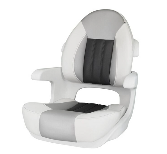 Suncoast Marine and Auto offers Tempress ProBax® Captain Boat Seat with Arms, White & Gray (68355)