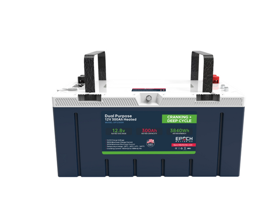 Suncoast Marine and Auto offers Epoch Battery 12V 300Ah Pro Series - LiFePO4 Cranking & Deep Cycle Lithium Battery (Dual Purpose) DP12300H