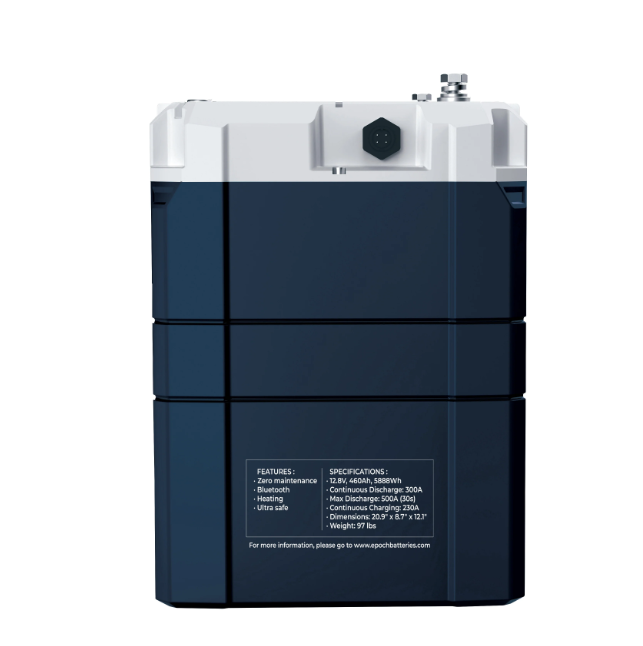 Suncoast Marine and Auto offers Epoch Battery 12V 460Ah V2 Elite Series - Heated, Bluetooth & Victron Comms LiFePO4 (C12460A)