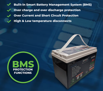 Suncoast Marine and Auto offers Epoch Battery 36V 50Ah Essential Series - Bluetooth & Heated LiFePO4 (3650A-H)