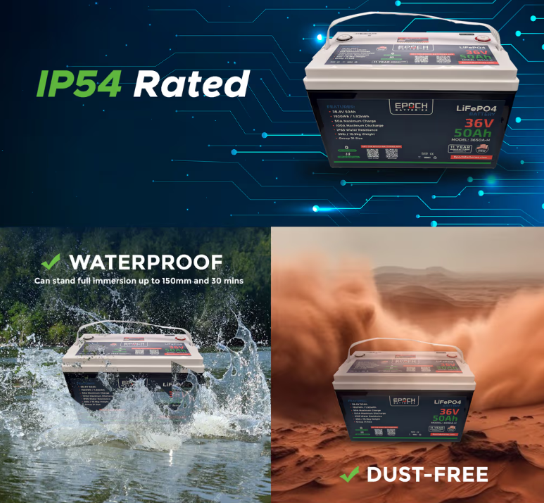 Suncoast Marine and Auto offers Epoch Battery 36V 50Ah Essential Series - Bluetooth & Heated LiFePO4 (3650A-H)