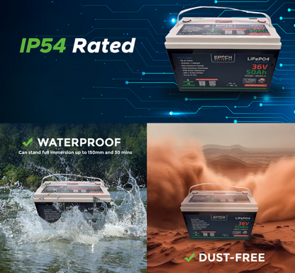 Suncoast Marine and Auto offers Epoch Battery 36V 50Ah Essential Series - Bluetooth & Heated LiFePO4 (3650A-H)
