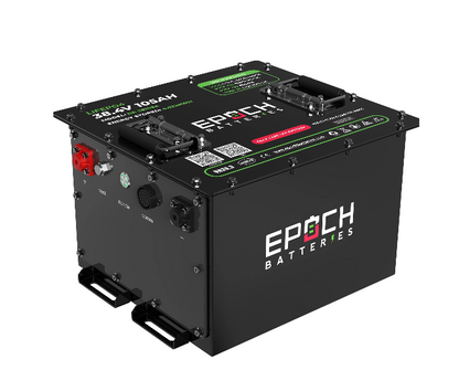 Suncoast Marine and Auto offers Epoch Battery 36V 105Ah Lithium (LiFePO4) Golf Cart Battery - Complete Kit (BB38105A-kit-1)