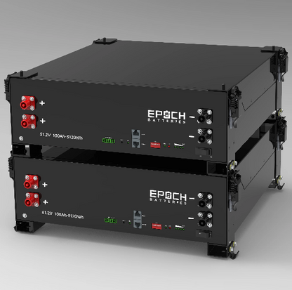 Suncoast Marine and Auto offers Epoch Battery 48V 100Ah 5.12kWh - Self-Heating Server Rack Lithium Battery (SR48100H)
