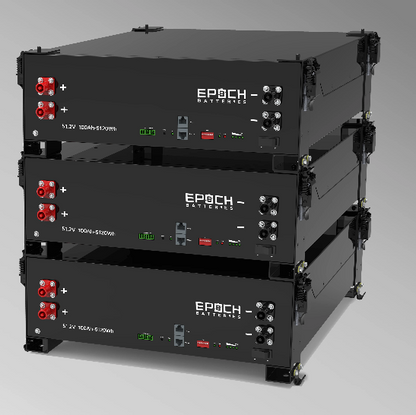 Suncoast Marine and Auto offers Epoch Battery 48V 100Ah 5.12kWh - Self-Heating Server Rack Lithium Battery (SR48100H)