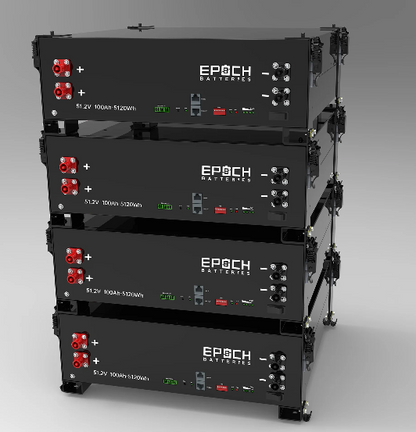 Suncoast Marine and Auto offers Epoch Battery 48V 100Ah 5.12kWh - Self-Heating Server Rack Lithium Battery (SR48100H)