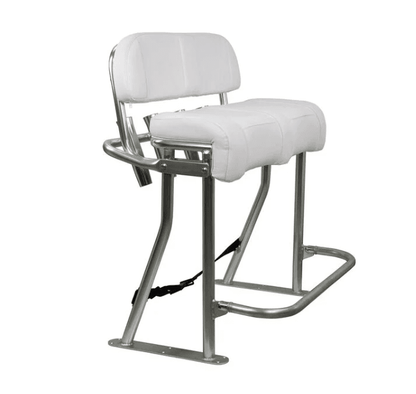 SPRINGFIELD Leaning Post Package with Footrest (1080080-06) White Leaning Stand, Cushions, Back Rest, Foot Rest, Rod Holder, and Strap (Entire Package)