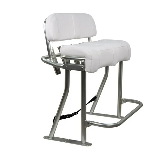Suncoast Marine and Auto offers SPRINGFIELD White Leaning Stand, Cushions, Back Rest, Foot Rest, Rod Holder, Strap (1080080-06)