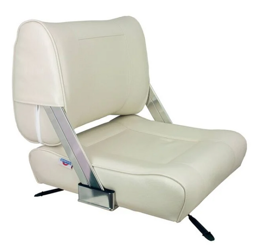 Suncoast Marine and Auto offers SPRINGFIELD White Flip Back Seat with Slide Mount (1042046)