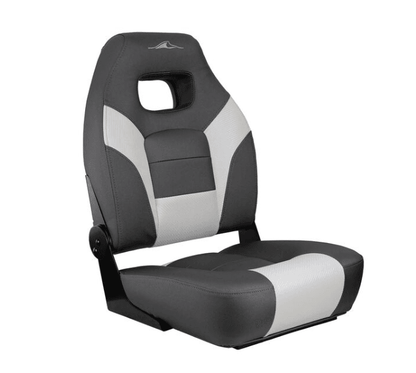 Suncoast Marine and Auto offers SPRINGFIELD Folding Seat with Open Hole Back Rest, Charcoal/White (1062585)