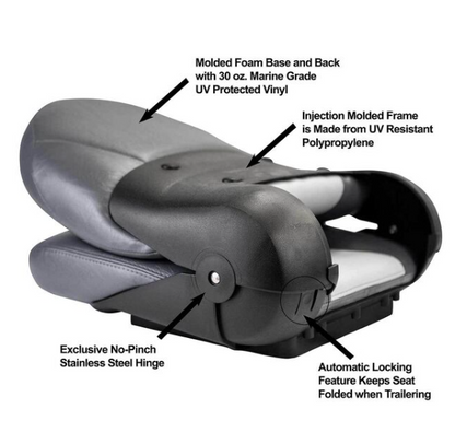 Suncoast Marine and Auto offers TEMPRESS Navistyle High Back Folding Boat Seat (54907)
