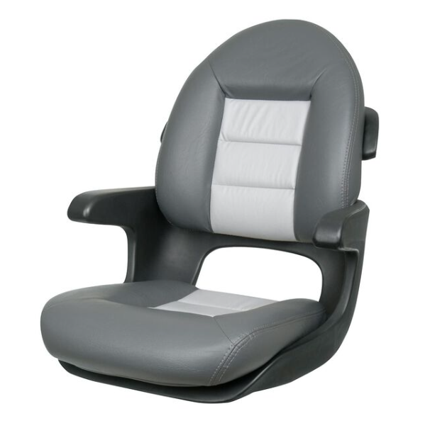 Suncoast Marine and Auto offers TEMPRESS Elite Helm Seat, High Back, Charcoal/Gray (57017)