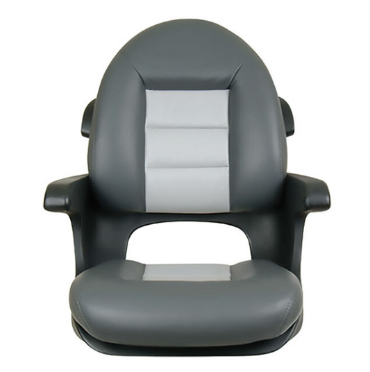 Suncoast Marine and Auto offers TEMPRESS Elite Helm Seat, High Back, Charcoal/Gray (57017)