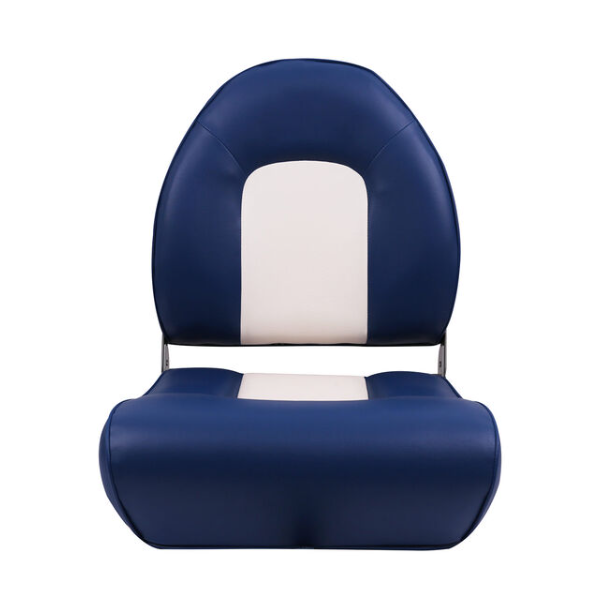 Suncoast Marine and Auto offers WEST MARINE White Winged High Back Boat Seat with Blue Cushions (75116BW)
