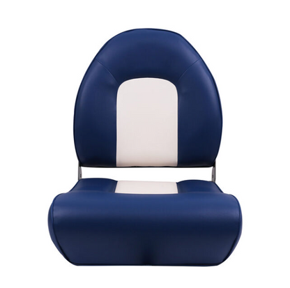 Suncoast Marine and Auto offers WEST MARINE White Winged High Back Boat Seat with Blue Cushions (75116BW)