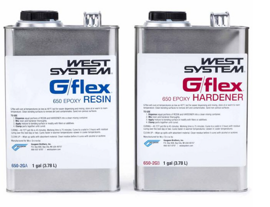 Suncoast Marine and Auto offers WEST SYSTEM G/flex 650 Liquid Epoxy, Resin and Hardener (650-2G)