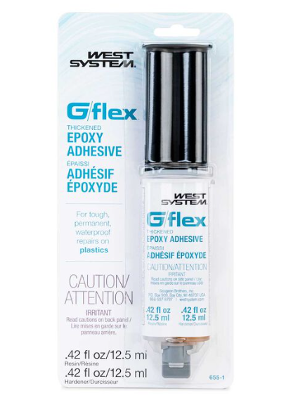 Suncoast Marine and Auto offers WEST SYSTEM G/Flex 655 Thickened Epoxy Adhesive 1 oz. Syringe (655-1)