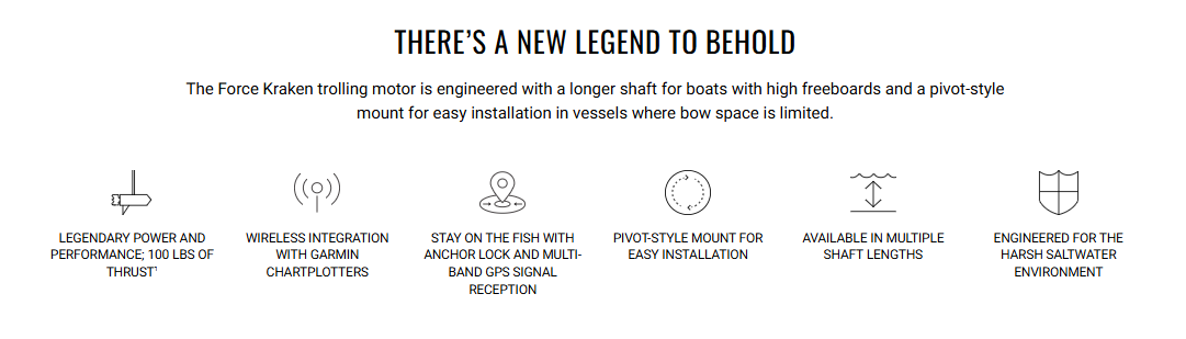 Suncoast Marine and Auto offers Garmin Force Kraken Trolling Motor - 63" - White [010-02574-00]