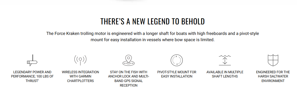 Suncoast Marine and Auto offers Garmin Force Kraken Trolling Motor - 90" - White [010-02574-20]