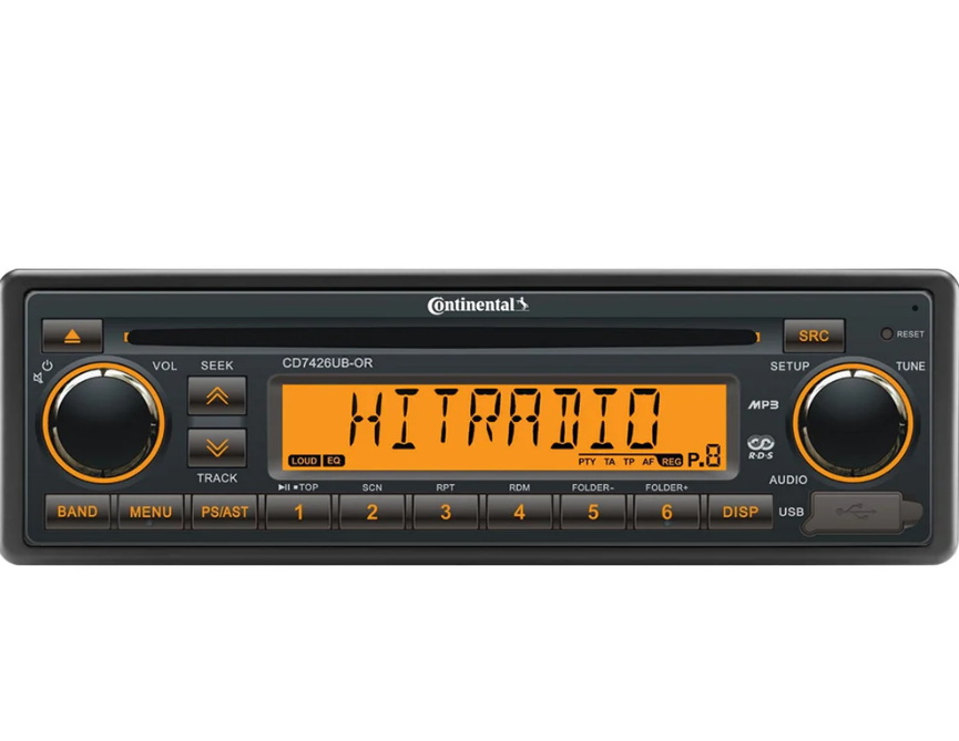 Continental Stereo w/CD/AM/FM/BT/USB - 24V [CD7426UB-OR]