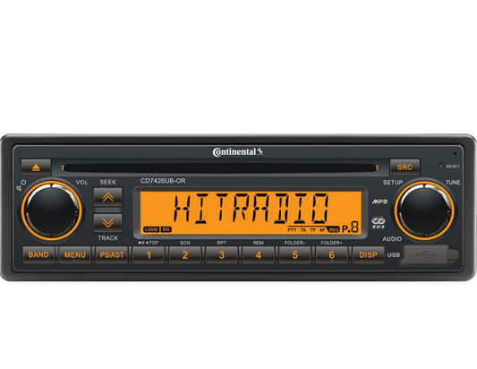 Continental Stereo w/CD/AM/FM/BT/USB - 24V [CD7426UB-OR]