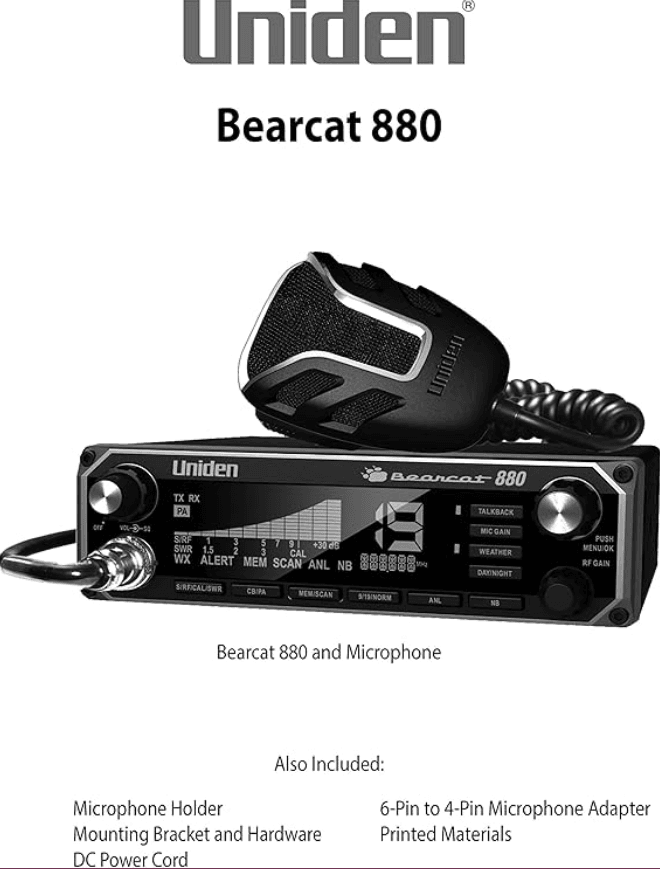 Suncoast Marine and Auto offers Uniden Bearcat 880 CB Radio w/7 Color Display Backlighting [BEARCAT 880]
