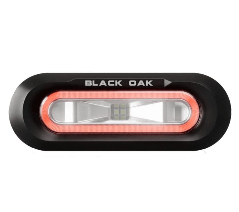 Suncoast Marine and Auto offers Black Oak Low Pro Flush - Black Housing - Red LED [LPS-FR]