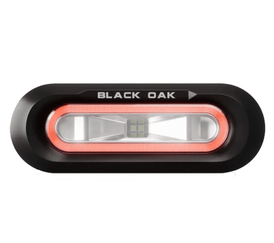 Suncoast Marine and Auto offers Black Oak Low Pro Flush - Black Housing - Red LED [LPS-FR]