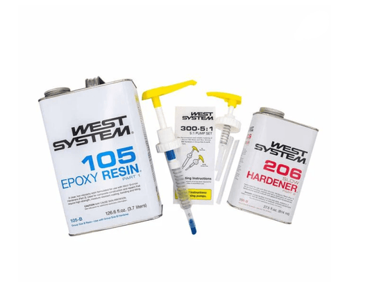 Suncoast Marine and Auto offers WEST SYSTEM 105-B Epoxy Resin Kit, 3 Items (BUNDLE-206B)