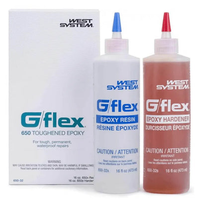 Suncoast Marine and Auto offers WEST SYSTEM G/flex Liquid Epoxy, Resin and Hardener, (2) 16 oz. (650-32)